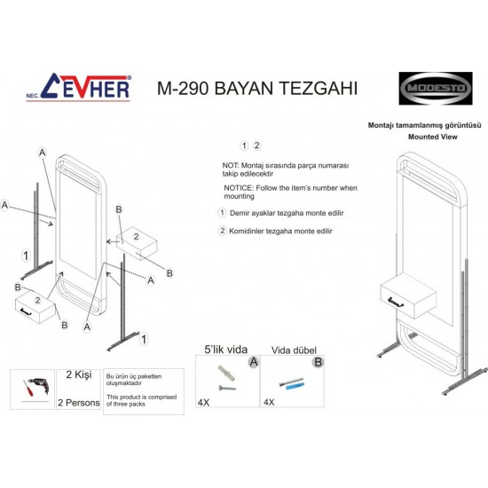Bayan Tezgahı M-290 Bayan Tezgahı M-290