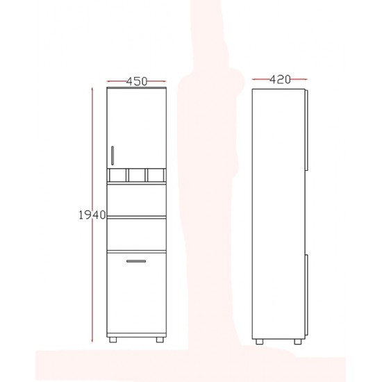 Havlu Dolabı C-021 Havlu Dolabı C-021