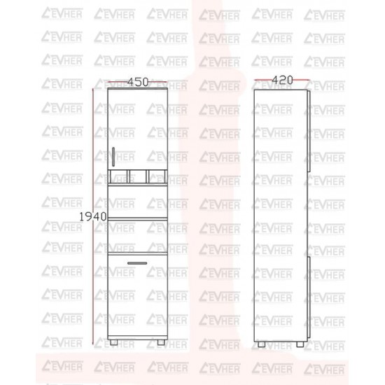 Havlu Dolabı C-021 Havlu Dolabı C-021