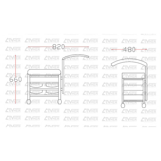Manikür Arabası C-521 Manikür Arabası C-521